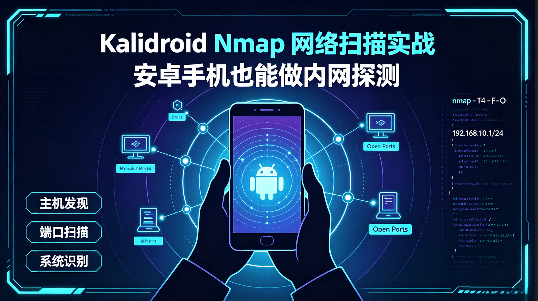 Kalidroid Nmap 网络扫描实战完整教程｜安卓移动端内网探测、端口服务识别全流程-X黑手网