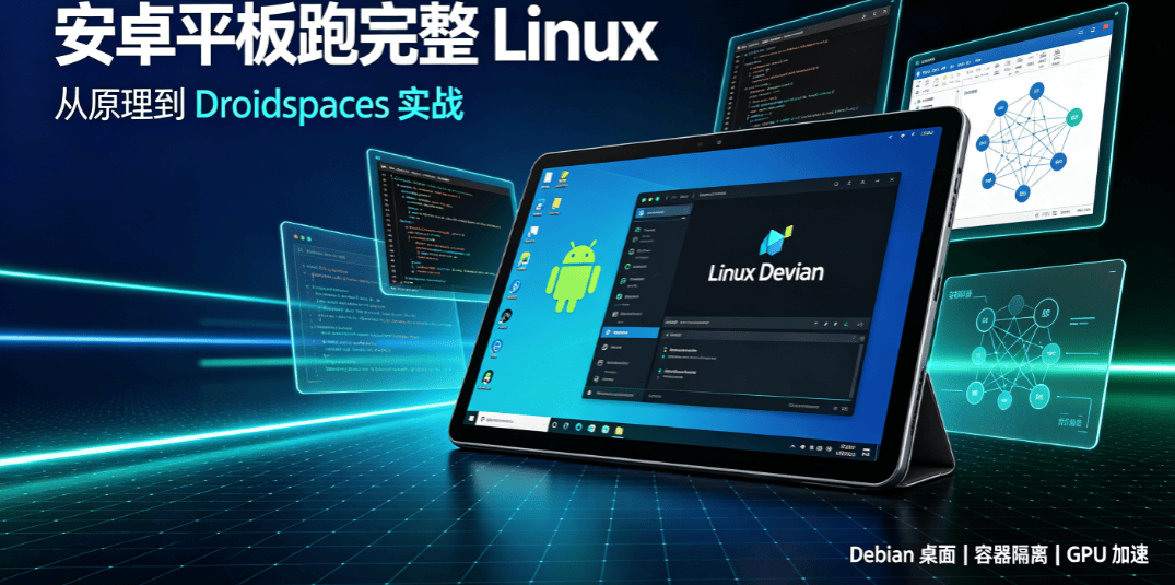 谁说平板只能刷剧？零基础手把手教你安卓平板跑完整Linux桌面（终极方案）-X黑手网