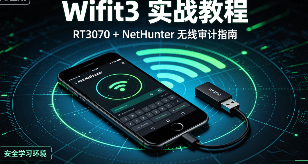 Wifit3 实战教程|RT3070 + NetHunter 无线审计完整指南-X黑手网